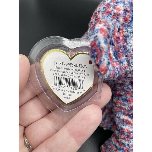 Ty Beanie Baby USA Bear 2000 Proud To Be American Tag Errors Rare Retired New! - Picture 6 of 10